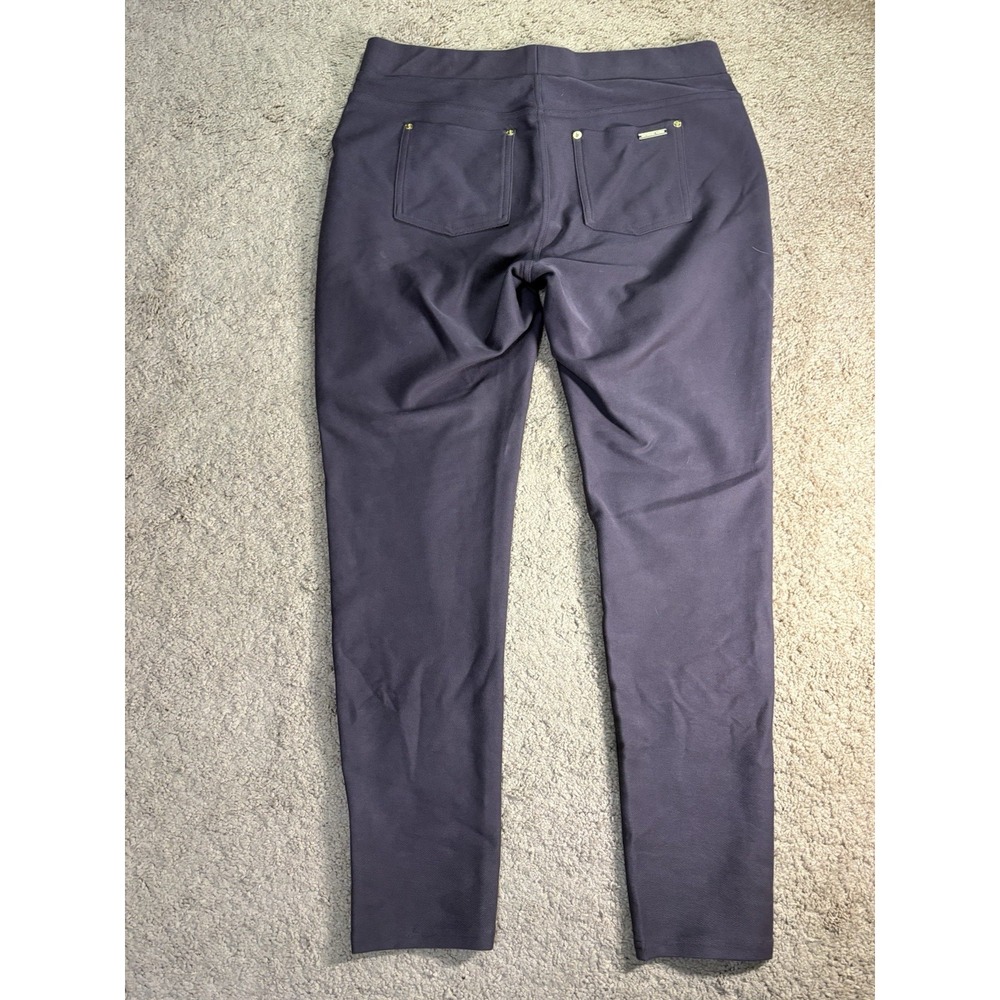 Michael Kors Ponte Pull On Jeggings Women Large Brown Stretch Knit Office - Picture 9 of 10